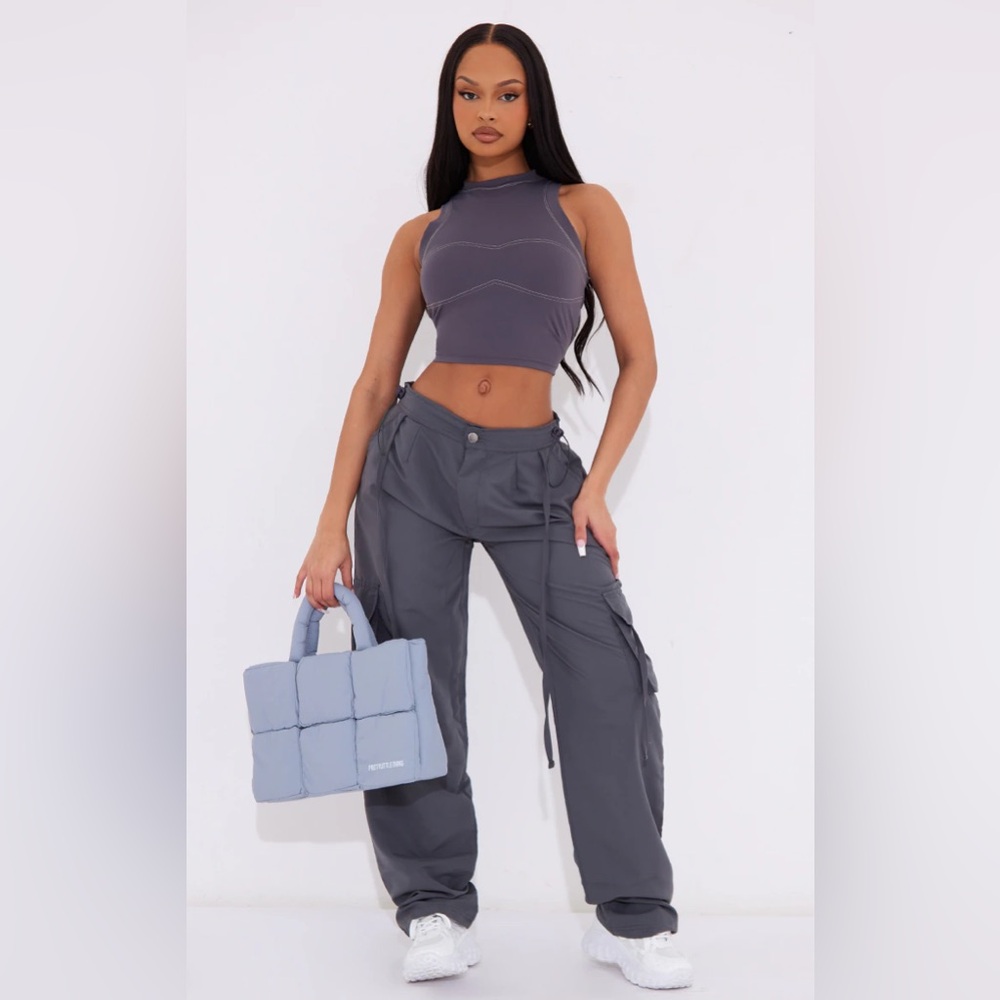 Dark Grey Lightweight Shell Low Rise Cargo's